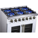  Forno 36-inch Freestanding Gas Range with 6 Burners and French Door FFSGS6460-36WHT IMAGE 7