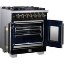  Forno 30-inch Freestanding Dual Fuel Range with True Convection Technology FFSGS6387-30BLK IMAGE 6