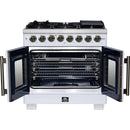  Forno 36-inch Freestanding Dual Fuel Range with True Convection Technology FFSGS6387-36WHT IMAGE 2