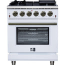  Forno 30-inch Freestanding Gas Range with 5 Burners FFSGS6239-30WHT IMAGE 1