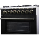  Forno Massimo 36" Freestanding Dual Fuel Range FFSGS6125-36BLK IMAGE 10