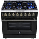  Forno Massimo 36" Freestanding Dual Fuel Range FFSGS6125-36BLK IMAGE 11
