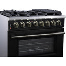  Forno Massimo 36" Freestanding Dual Fuel Range FFSGS6125-36BLK IMAGE 5