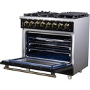  Forno Massimo 36" Freestanding Dual Fuel Range FFSGS6125-36BLK IMAGE 8
