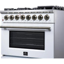  Forno Massimo 36" Freestanding Dual Fuel Range FFSGS6125-36WHT IMAGE 10
