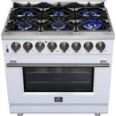  Forno Massimo 36" Freestanding Dual Fuel Range FFSGS6125-36WHT IMAGE 11