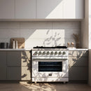  Forno Massimo 36" Freestanding Dual Fuel Range FFSGS6125-36WHT IMAGE 19