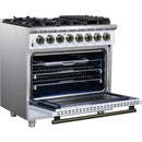  Forno Massimo 36" Freestanding Dual Fuel Range FFSGS6125-36WHT IMAGE 4