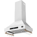  Forno 30-inch Venezia Wall-Mounted Range Hood with Touch Controls and Baffle Filters FRHWM5503-30WHT IMAGE 2