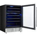  Forno 51-Bottle, 24-inch Wine Cooler with LED Lighting and Triple Glass Door FWCDR6634-24S IMAGE 4