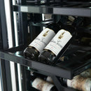  Forno 102-Bottle, 48-inch Dual Zones Wine Cellar with Green Acrylic Holders and Black Shelves FWCDR6610-48S IMAGE 5