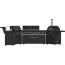 Forno 87,600 BTU Outdoor Kitchen with Gas Grill, Gas Pizza Oven, Sink Module, Bar and Beverage Center FODKT2568BLK IMAGE 2