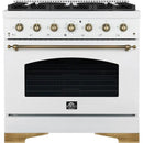  Forno 36-inch Freestanding Gas Range with 6 Burners FFSGS6219-36WHT IMAGE 1
