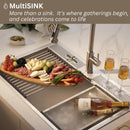  Forno 33" Drop-In/Undermount 3-Level Workstation Sink with Retractable Faucet and Glass Rinser D-ZP30 IMAGE 13