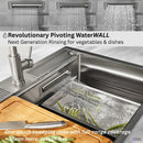  Forno 33" Drop-In/Undermount 3-Level Workstation Sink with Faucet, Waterfall and Glass Rinser D-WP30 IMAGE 4