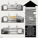  Forno 45" Drop-In/Undermount 3-Level Workstation Sink with Two Faucets and Glass Rinser J-WP30 IMAGE 4