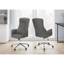  Monarch I 7375 Office Chair - Dark Grey Leather-Look IMAGE 1