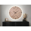  Monarch I 9037 30"Dia Wall Clock - Brown With Led Light IMAGE 1