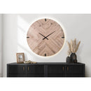  Monarch I 9037 30"Dia Wall Clock - Brown With Led Light IMAGE 2