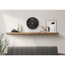  Monarch I 9113 12"Dia Wall Clock - Black Finish IMAGE 1