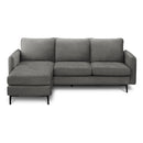  Monarch 8K14C18 Sofa Lounger  - Grey/Black IMAGE 1