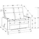  Monarch 8M12031 Reclining Loveseat - Grey IMAGE 3