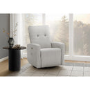  Monarch 8P11451 Power Swivel Rocker Recliner - Grey IMAGE 1