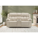  Monarch 8P42102 Power Reclining Loveseat - Beige IMAGE 1