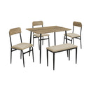  Monarch I 1027 5 pc Dinette - Oak/Beige/Black IMAGE 1