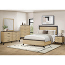  Monarch I 5255Q Queen Bed - Oak/Black IMAGE 2