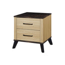  Monarch I 5258 2-Drawer Nightstand - Oak/Black IMAGE 1