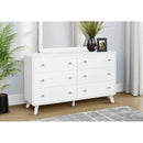  Monarch I 5291 6-Drawer Dresser - White IMAGE 2