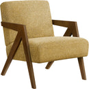  Monarch I 8302 Accent Chair  - Yellow/Walnut IMAGE 1