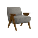  Monarch I 8312 Accent Chair  - Grey/Walnut IMAGE 1