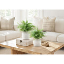  Monarch I 9368 2Pcs 16"H Eucalyptus / Grass / 6" Pot - Green/White IMAGE 3