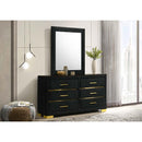  IFDC IF-100 6-Drawer Dresser with Mirror IF-100 Dresser & Mirror IMAGE 1