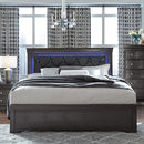  IFDC Beds Queen Pompei Queen Bed - Grey IMAGE 1