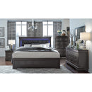  IFDC Chests 5 Drawers Pompei Chest - Grey IMAGE 2