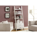  Monarch I 2562 Bookcase - 69"H / White Ladder With 2 Storage Drawers IMAGE 2