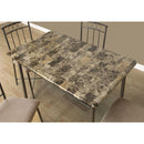  Monarch I 1029 Dining Set - 5Pcs Set / Espresso Marble / Bronze Metal IMAGE 1