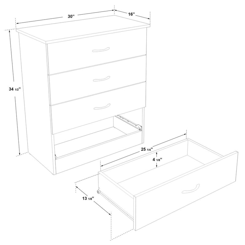 SUA-V Commode 4 tiroirs BILLABONG