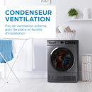 Danby Ensemble Lave-linge à chargement frontal et Sèche-linge à condensation à chargement frontal 24″ empilable DWM022D1DSDB / DDY040D1DSDB [BOITE OUVERTE]