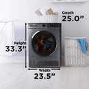 Danby Ensemble Lave-linge à chargement frontal et Sèche-linge à condensation à chargement frontal 24″ empilable DWM022D1DSDB / DDY040D1DSDB [BOITE OUVERTE]