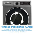 Danby Ensemble Lave-linge à chargement frontal et Sèche-linge à condensation à chargement frontal 24″ empilable DWM022D1DSDB / DDY040D1DSDB [BOITE OUVERTE]