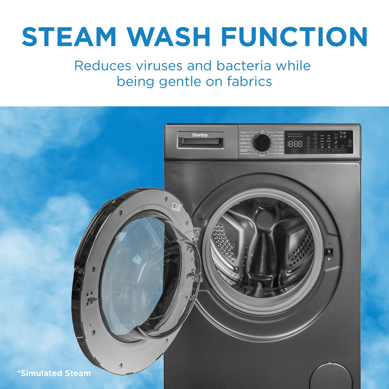 Danby 24″ Stackable Front Load Washing Machine DWM022D1DSDB [SCRATCH AND DENT]