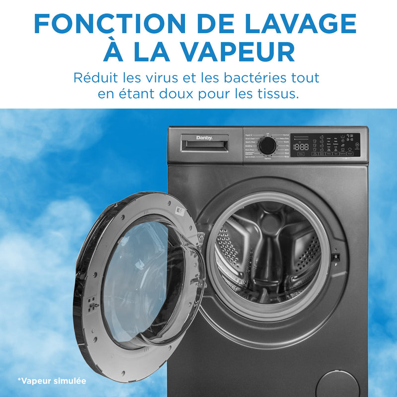 Danby 24″ Stackable Front Load Washer and Condenser Dryer Combo DWM022D1DSDB / DDY040D1DSDB [SCRATCH AND DENT}]