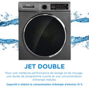 Danby Ensemble Lave-linge à chargement frontal et Sèche-linge à condensation à chargement frontal 24″ empilable DWM022D1DSDB / DDY040D1DSDB [BOITE OUVERTE]
