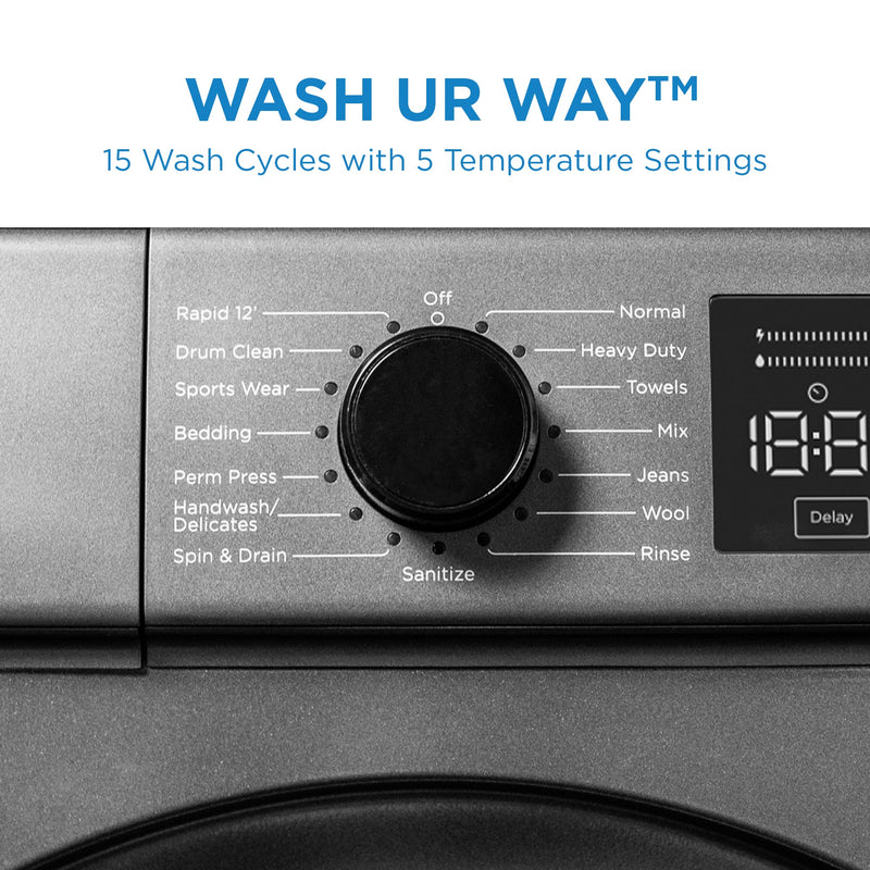 Danby 24″ Stackable Front Load Washing Machine DWM022D1DSDB [SCRATCH AND DENT]