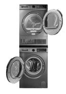 Danby Ensemble Lave-linge à chargement frontal et Sèche-linge à condensation à chargement frontal 24″ empilable DWM022D1DSDB / DDY040D1DSDB [BOITE OUVERTE]
