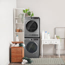 Danby Ensemble Lave-linge à chargement frontal et Sèche-linge à condensation à chargement frontal 24″ empilable DWM022D1DSDB / DDY040D1DSDB [BOITE OUVERTE]